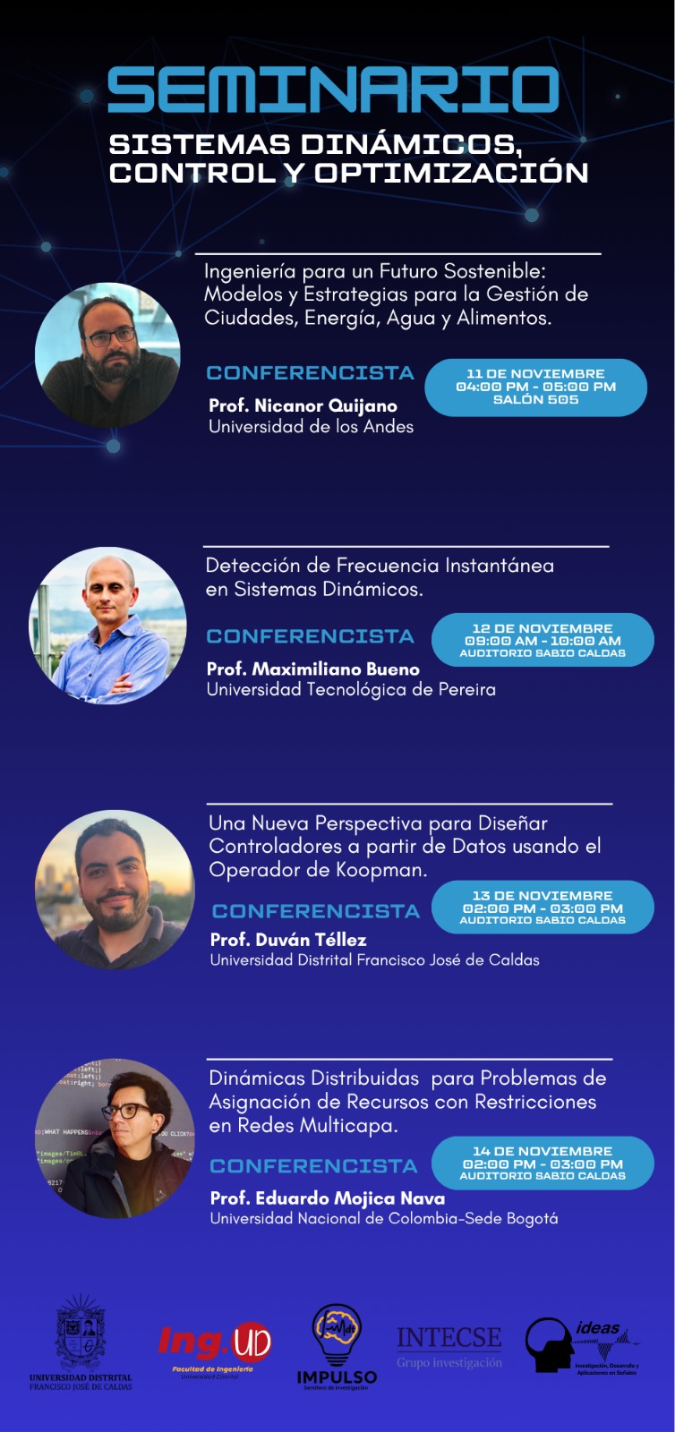 Participa en el Seminario de Sistemas Dinámicos Control y Optimización