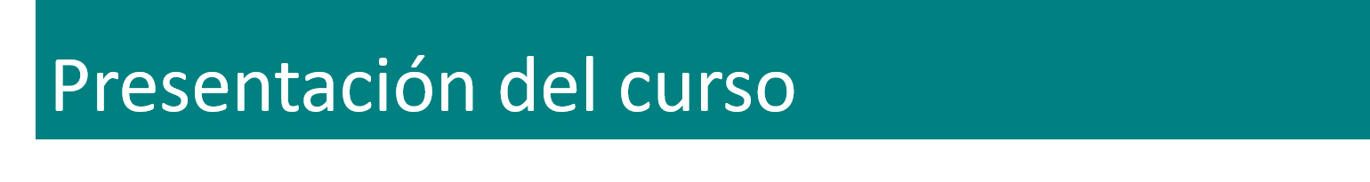 Presentación del curso